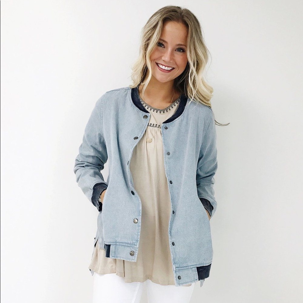 Denim bomber jacket